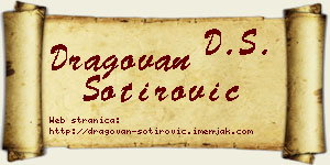 Dragovan Sotirović vizit kartica